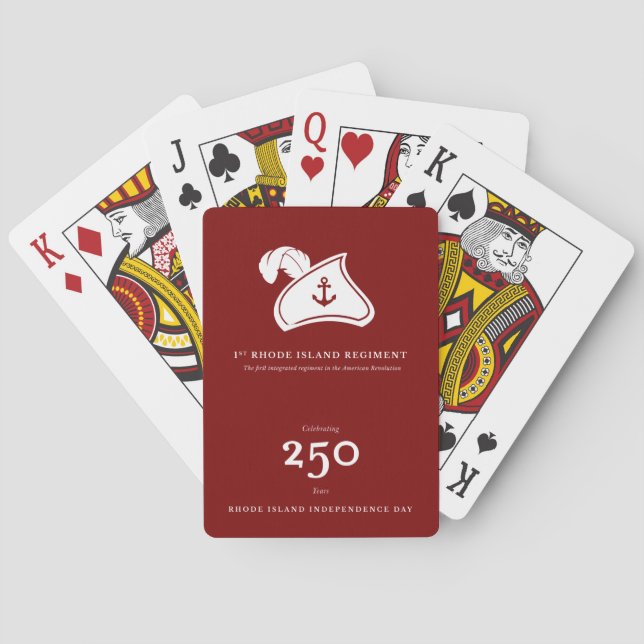 Cartas de Baralho — 1º Regimento de Rhode Island (Verso)