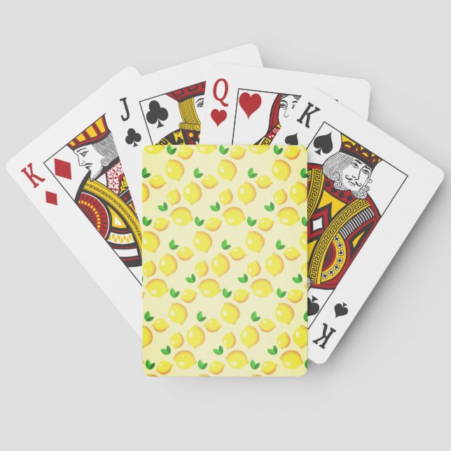 Cartas de Baralho Amarelas de Limão (Verso)