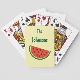 Cartas de Baralho Amarelas de Melancia de Verão