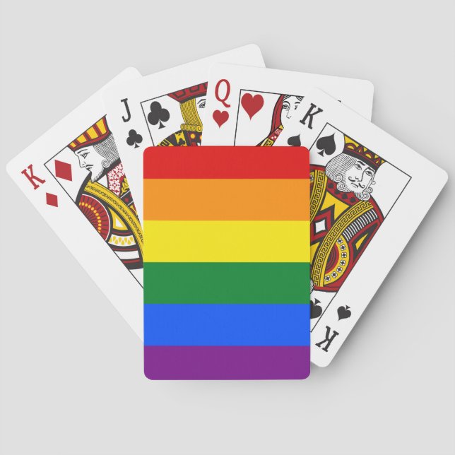 Cartas de Baralho Arco-íris da Bandeira do Orgulho (Verso)