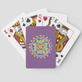 Cartas de Baralho Azul Amarelo Mandala