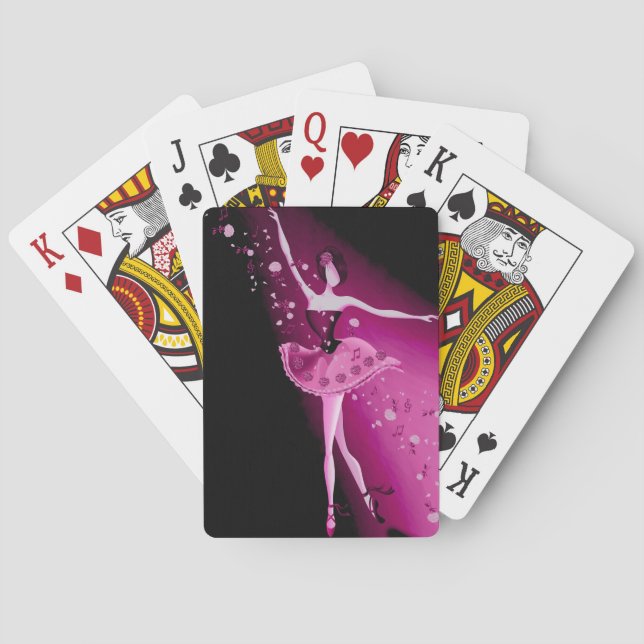 Cartas de Baralho Bailarina & Rosas (Verso)
