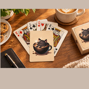 Cartas de Baralho Black Cat Coffee – Gato Gótico F