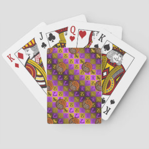 Cartas de Baralho Clássicas Capricórnio e Javali d