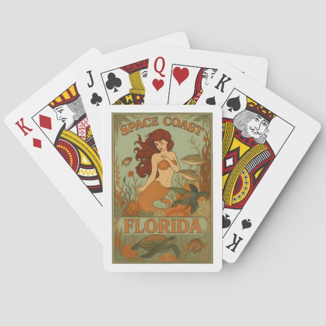 Cartas de Baralho Clássicas da Sereia da Flórida (Verso)