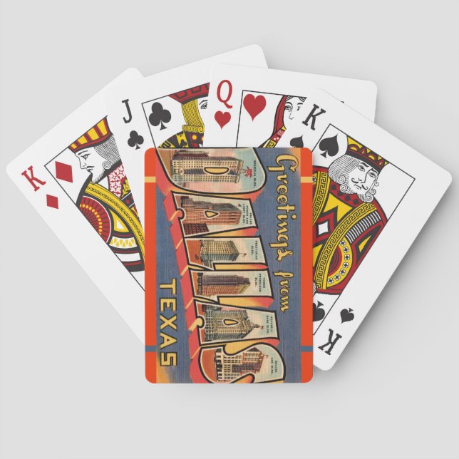 Cartas de Baralho Clássicas de Dallas Texas (Verso)