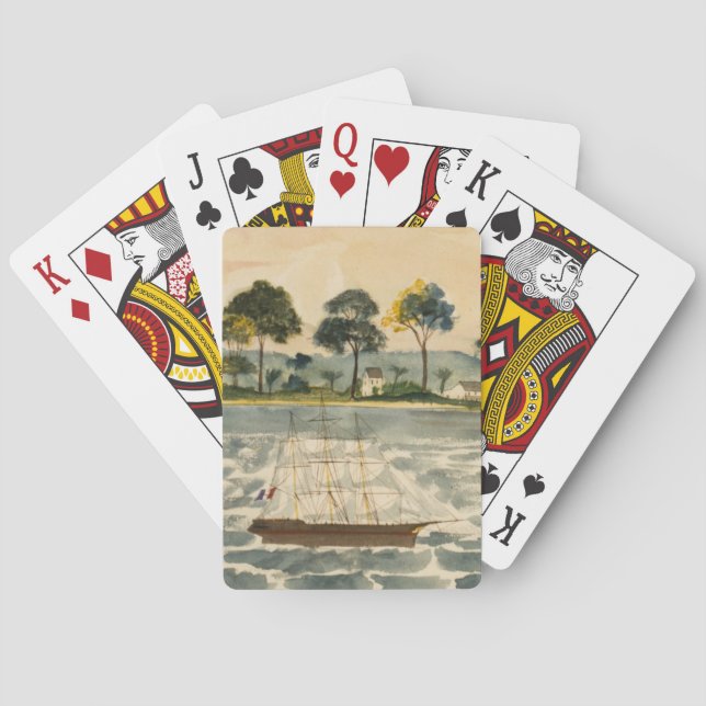 Cartas de Baralho Clássicas de Velho Navio à Vela (Verso)