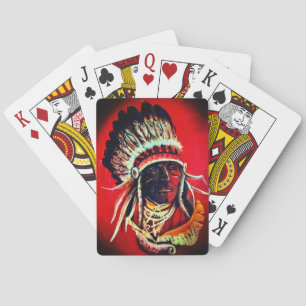 Cartas de Baralho Clássicas do Guerreiro Nativo