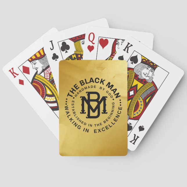 Cartas de Baralho Clássicas Emblema do Homem Negro (Verso)