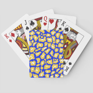 Cartas de Baralho Clássicas Estilo Guepardo Azul e