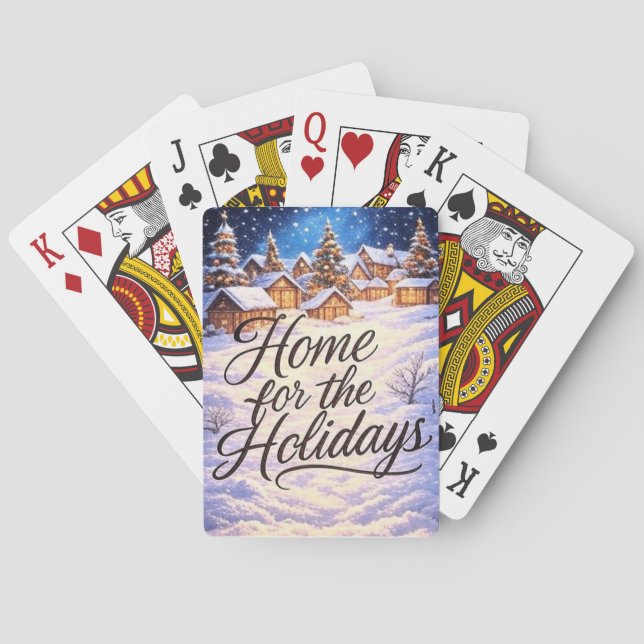 Cartas de Baralho Clássicas 'Home for the Holidays (Verso)