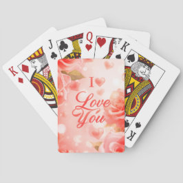 Cartas de Baralho Clássicas Rosa e Branco do Dia d