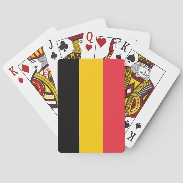 Cartas de Baralho com a Bandeira da Bélgica (Verso)