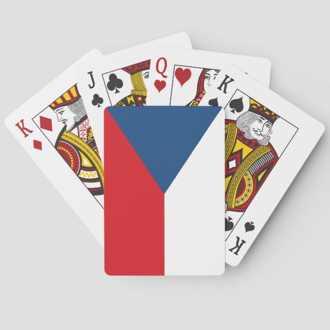 Cartas de Baralho com a bandeira da Chéquia (Verso)