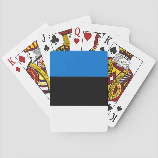 Cartas de Baralho com a bandeira da Estônia (Verso)