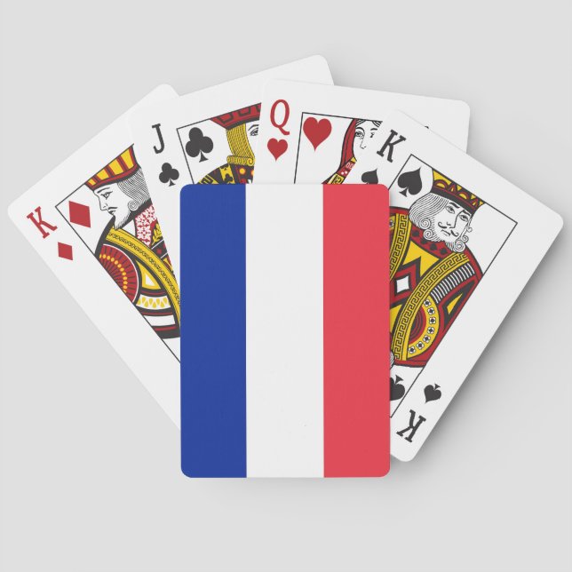 Cartas de Baralho com a bandeira da França (Verso)