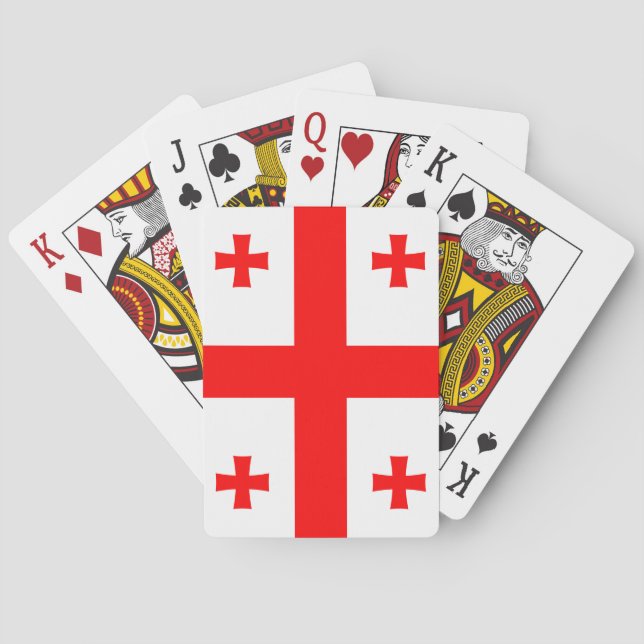 Cartas de Baralho com a bandeira da Geórgia (Verso)