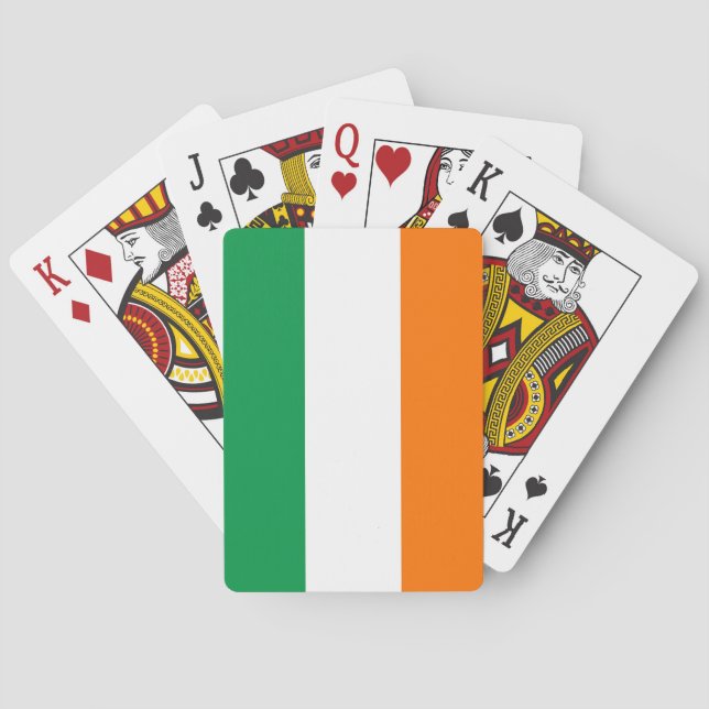 Cartas de Baralho com a bandeira da Irlanda (Verso)