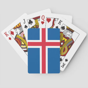 Cartas de Baralho com a bandeira da Islândia