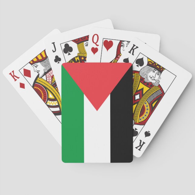 Cartas de Baralho com a bandeira da Palestina (Verso)