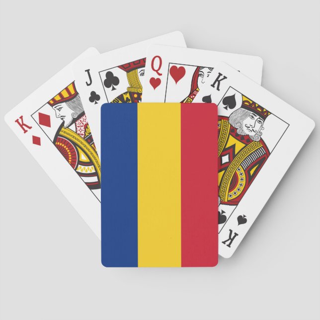 Cartas de Baralho com a bandeira da Romênia (Verso)