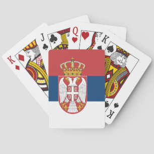 Cartas de Baralho com a bandeira da Sérvia