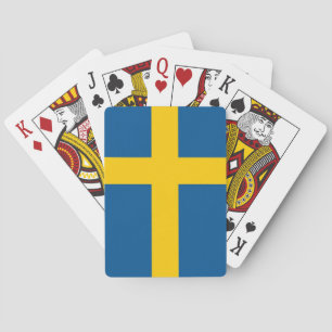 Cartas de Baralho com a bandeira da Suécia