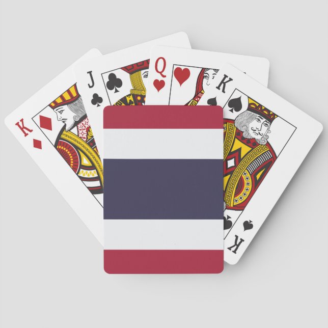 Cartas de Baralho com a bandeira da Tailândia (Verso)