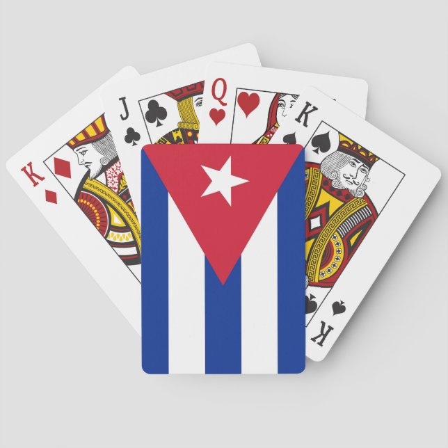 Cartas de Baralho com a bandeira de Cuba (Verso)