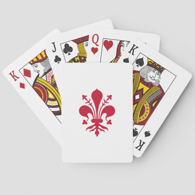 Cartas de Baralho com a bandeira de Florença (Verso)