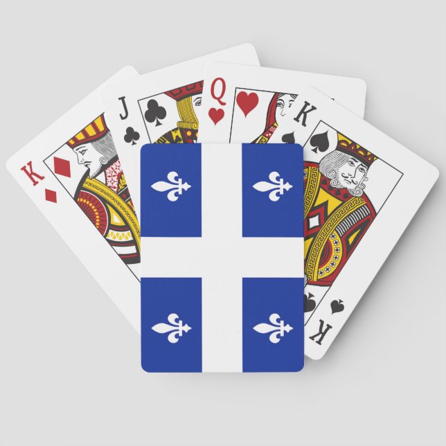 Cartas de Baralho com a bandeira de Quebec (Verso)