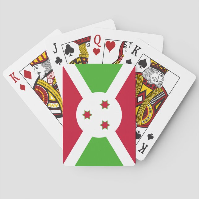 Cartas de Baralho com a bandeira do Burundi (Verso)