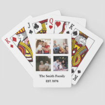 Cartas de Baralho com Colagem de Múltiplas Fotos d