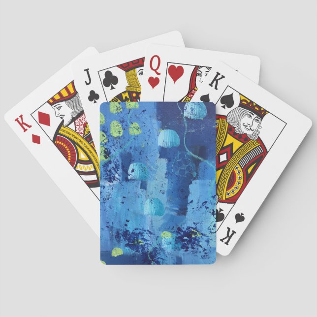 Cartas de Baralho com Design de Água-viva (Verso)