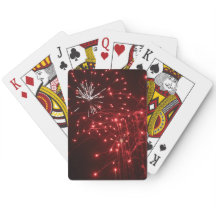 Cartas de Baralho com Fogos de Artifício