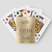 Cartas de Baralho com Monograma do Padrinho de Cas