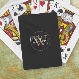 Cartas de Baralho com Monograma em Letra de Forma