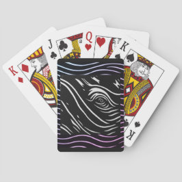 Cartas de baralho com olho de baleia