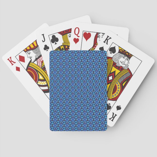 Cartas de baralho com padrão azul (Verso)