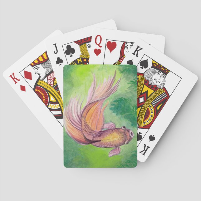 Cartas de Baralho com Peixe Betta (Verso)