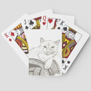 Cartas de Baralho com Retrato de Gato Ragdoll