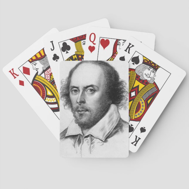 Cartas de Baralho com Retrato de William Shakespea (Verso)