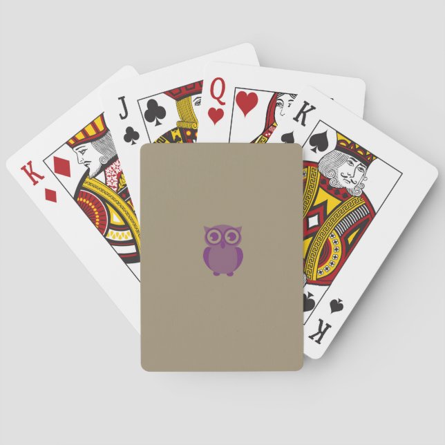 Cartas de Baralho Coruja Roxa (Verso)