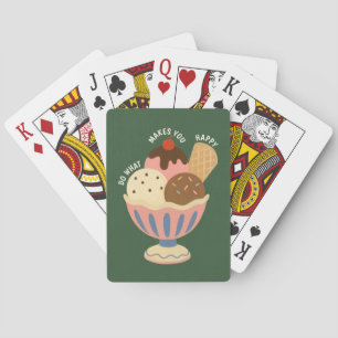 Cartas de Baralho Cute Retro Ice Cream Sundae
