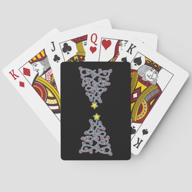 Cartas de Baralho da Árvore de Natal com Caveiras  (Verso)