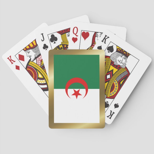 Cartas de Baralho da Bandeira da Argélia (Verso)