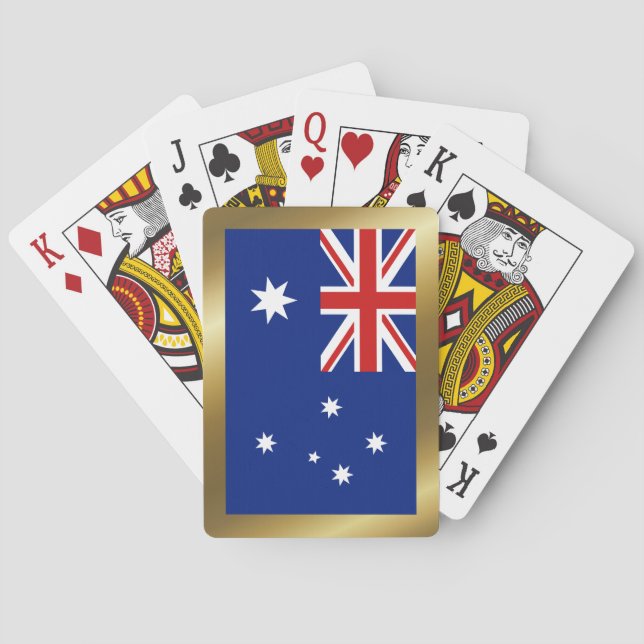 Cartas de Baralho da Bandeira da Austrália (Verso)