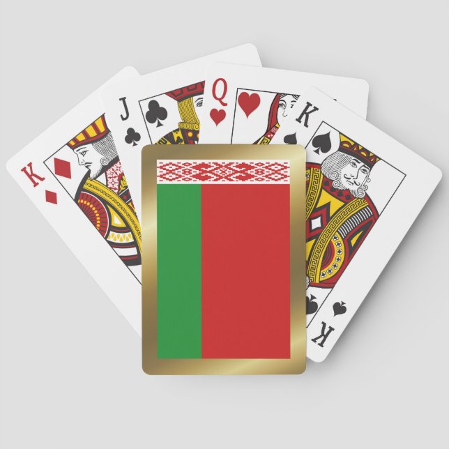 Cartas de Baralho da Bandeira da Bielorrússia (Verso)
