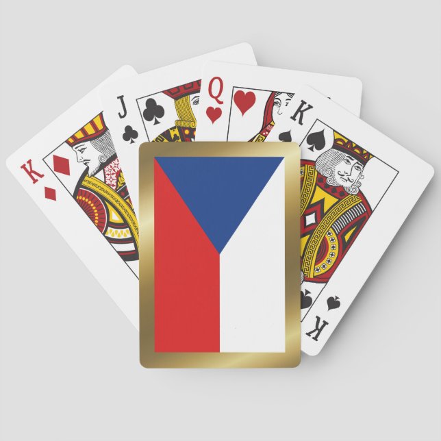 Cartas de Baralho da Bandeira da Chéquia (Verso)