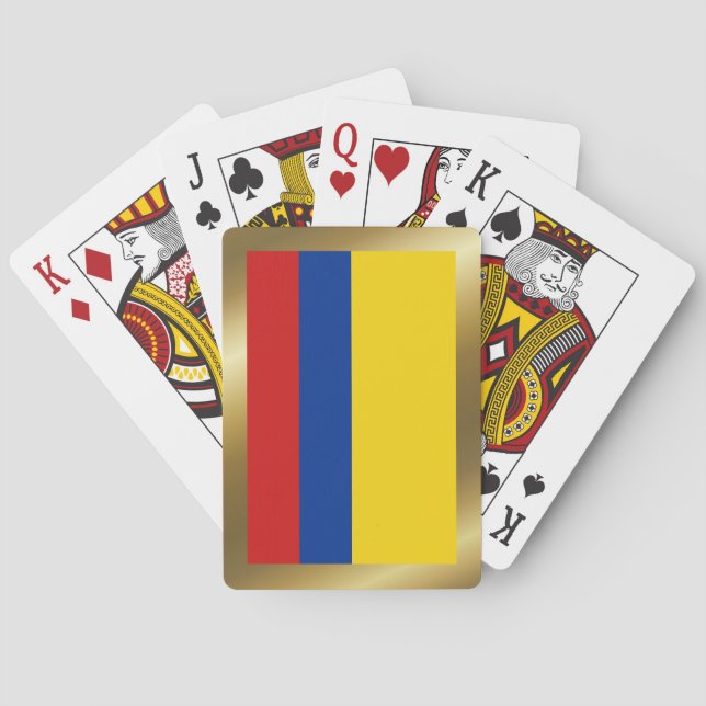 Cartas de Baralho da Bandeira da Colômbia (Verso)